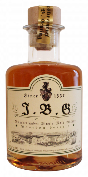 J.B.G Münsterländer Single Malt Whisky, 43%vol., 5 Jahre alt, ex Bourbon Barrels