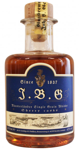 J.B.G Münsterländer Single Grain Whisky, 7 Jahre, Sherry Oloroso cask, 42%vol.